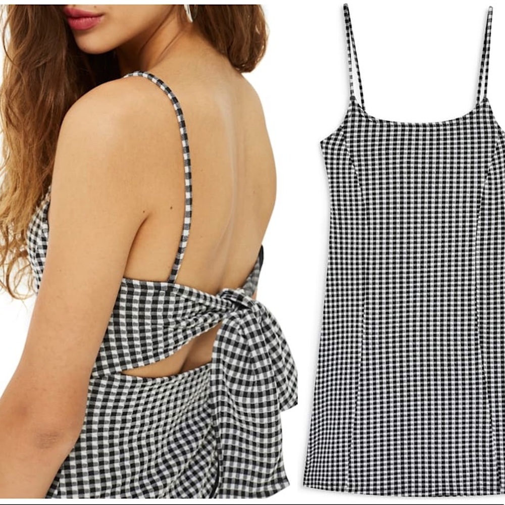 Topshop Gingham Minidress